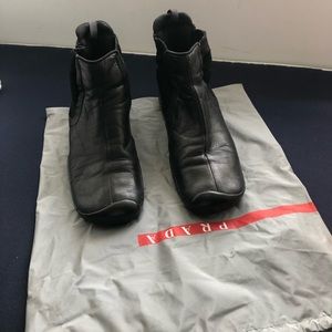 PRADA black ankle boots women 37